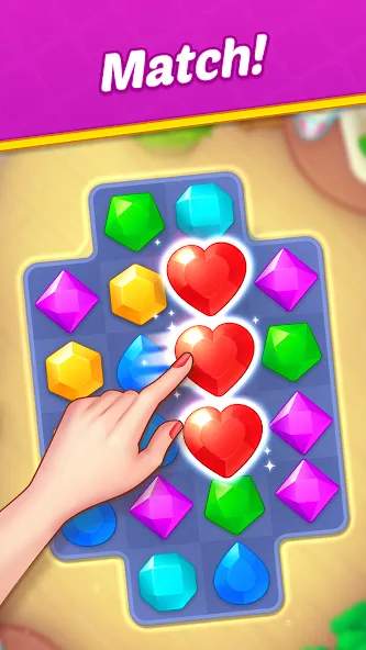 Jewel Manor - Home Design [МОД Бесконечные монеты] APK Android Screenshot 2