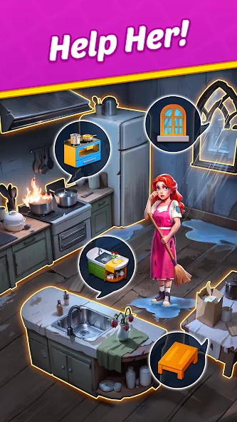 Jewel Manor - Home Design [МОД Бесконечные монеты] APK Android Screenshot 4