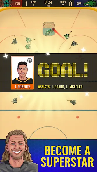 Superstar Hockey (уперстар Хоккей) [МОД Бесконечные монеты] APK Android Screenshot 3