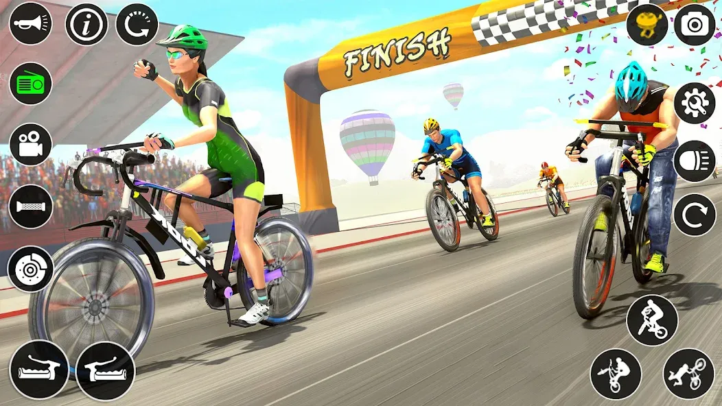 BMX Cycle Race 3d Cycle Games (гонка на велосипедах 3D игры на велосипеде) [МОД Меню] APK Android Screenshot 4