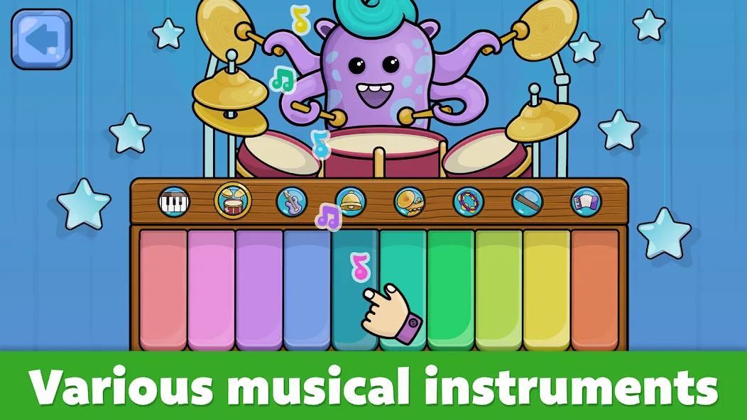 Baby Piano: Kids Music Games [МОД Unlocked] APK Android Screenshot 2