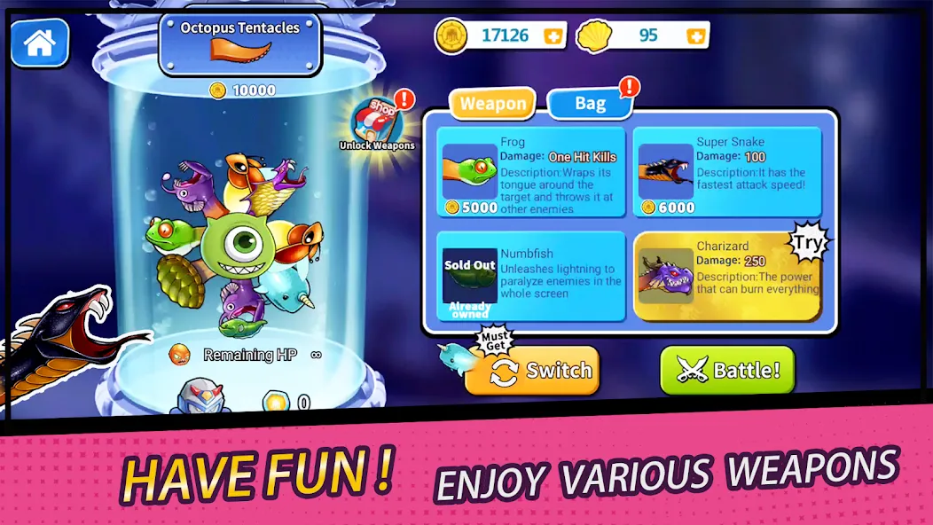 Crazy Octopus (Крейзи Октопус) [МОД Много денег] APK Android Screenshot 4