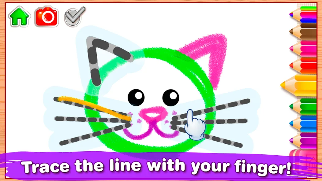 Bini Drawing for Kids Games (Бини) [МОД Mega Pack] APK Android Screenshot 3