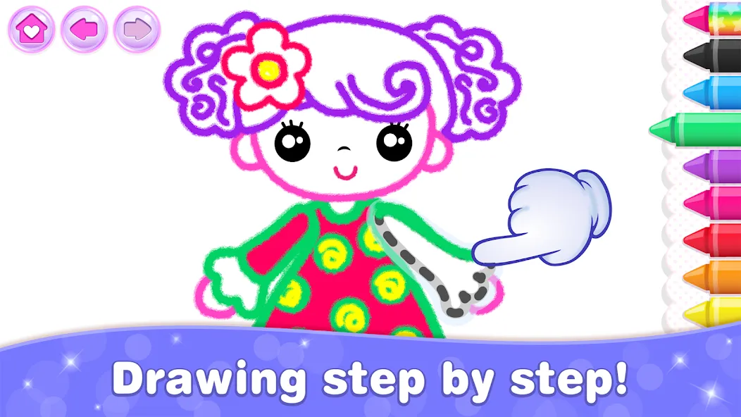Bini Game Drawing for kids app (Бини) [МОД Бесконечные монеты] APK Android Screenshot 3