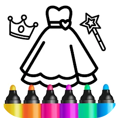 Bini Game Drawing for kids app (Бини) [МОД Бесконечные монеты] APK Android