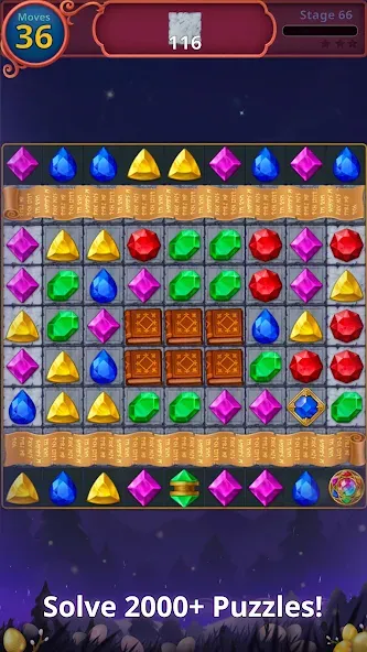 Jewels Magic: Mystery Match3 (Джуэлс Мэджик) [МОД Mega Pack] APK Android Screenshot 4