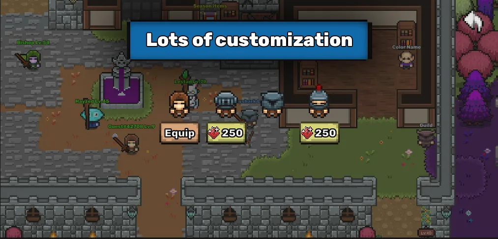 Pixil - MMORPG 2D ONLINE RPG (Пиксил) [МОД Mega Pack] APK Android Screenshot 4