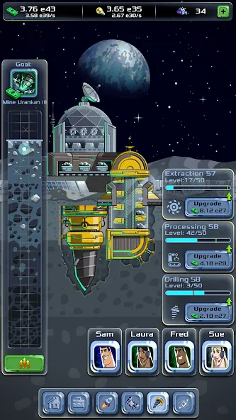Idle Space Company (Айдл) [МОД Бесконечные монеты] APK Android Screenshot 4