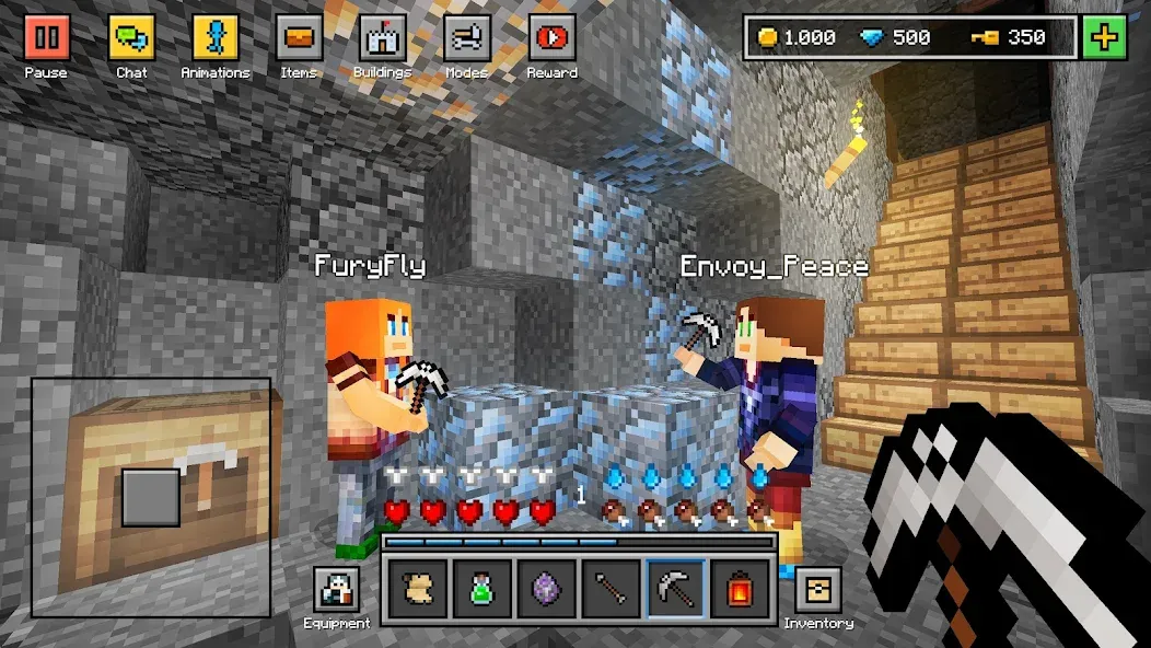 Block World 3D: Craft & Build [МОД Бесконечные монеты] APK Android Screenshot 2