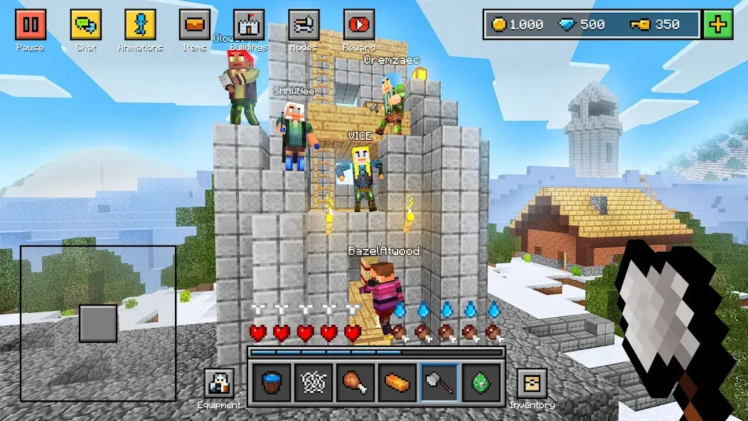 Block World 3D: Craft & Build [МОД Бесконечные монеты] APK Android Screenshot 3