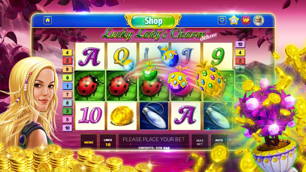 Bloom Boom Casino Slots Online (Блум Бум Казино Слоты Онлайн) [МОД Бесконечные монеты] APK Android Screenshot 3