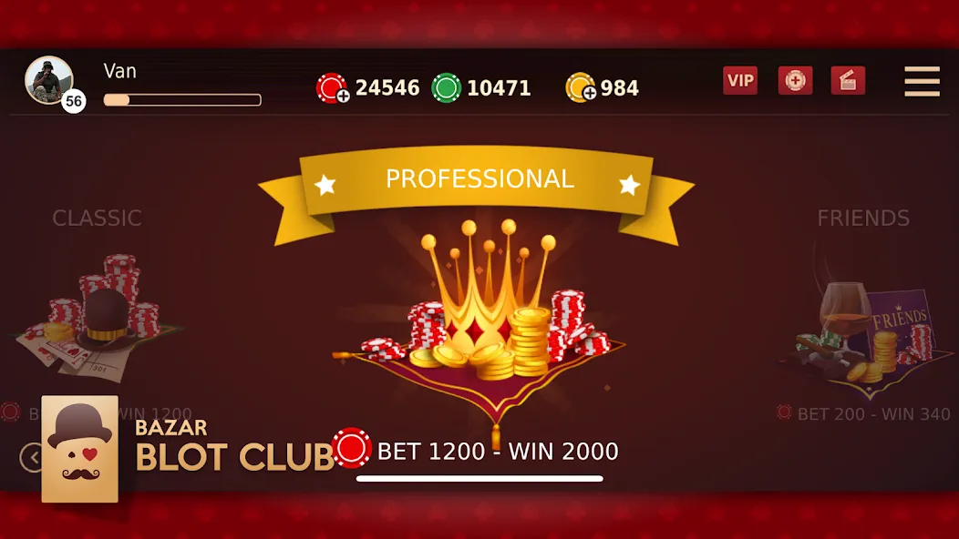 Blot Club - Online Bazar Blot [МОД Много денег] APK Android Screenshot 4