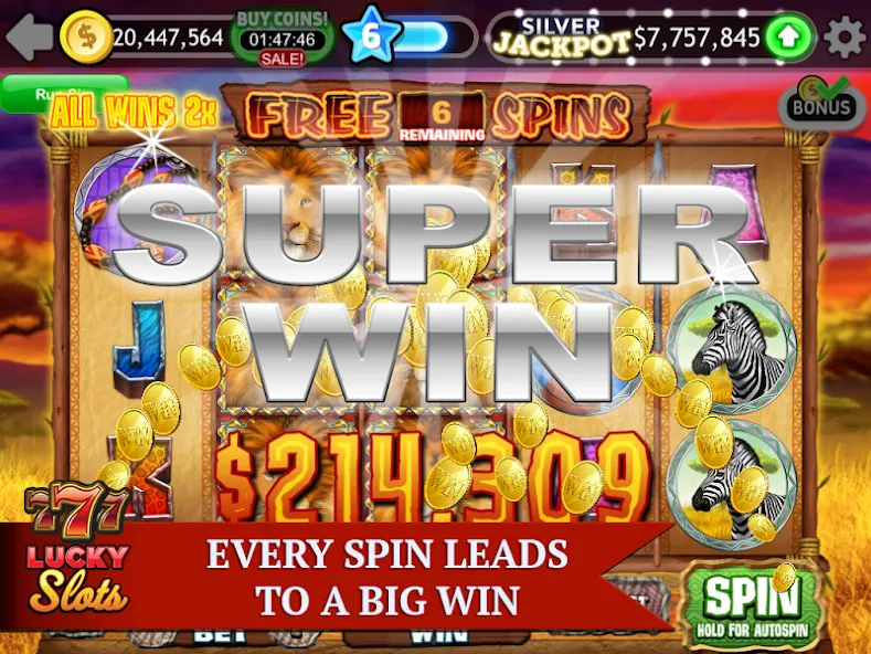 Lucky Slots (Лаки Слотс) [МОД Много денег] APK Android Screenshot 2