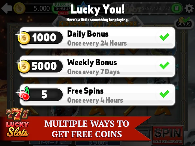 Lucky Slots (Лаки Слотс) [МОД Много денег] APK Android Screenshot 5