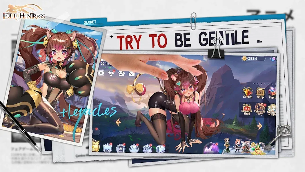 Idle Huntress: Girl's Land (Айдл Хантресс) [МОД Mega Pack] APK Android Screenshot 5