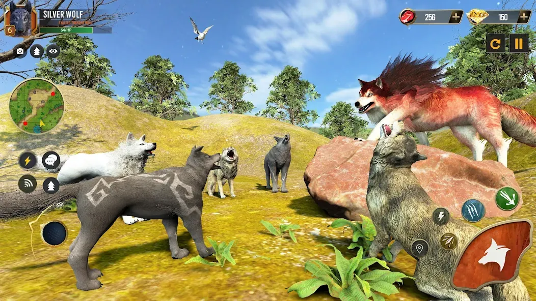Wild Wolf Simulator Wolf Games [МОД Mega Pack] APK Android Screenshot 1