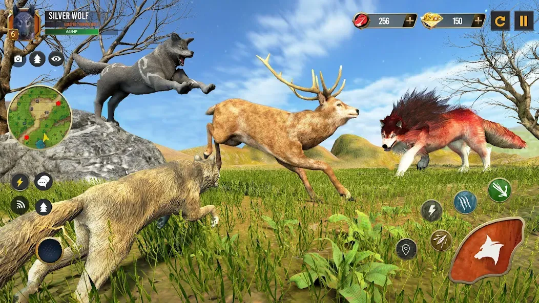 Wild Wolf Simulator Wolf Games [МОД Mega Pack] APK Android Screenshot 2