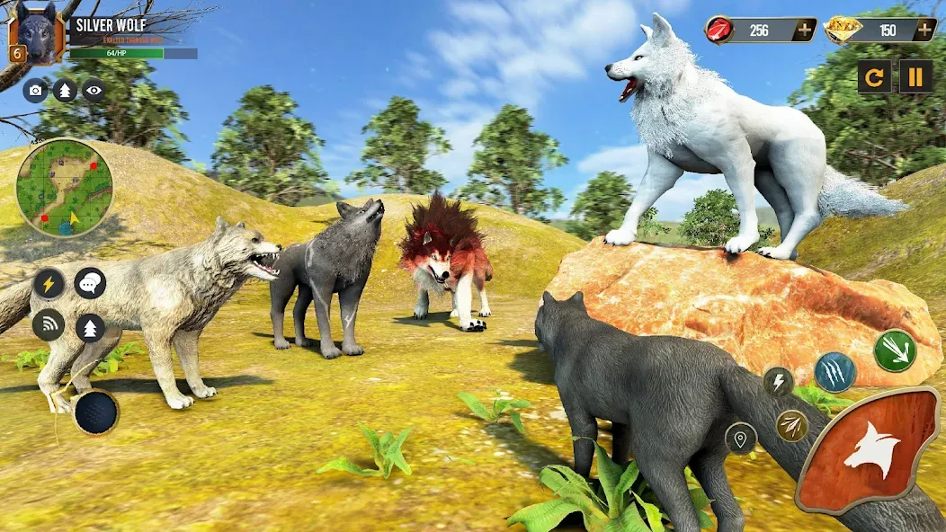 Wild Wolf Simulator Wolf Games [МОД Mega Pack] APK Android Screenshot 3