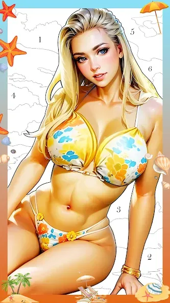 Holiday Relax Coloring Games [МОД Много денег] APK Android Screenshot 1