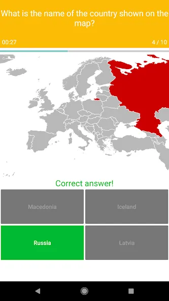 Europe Map Quiz - European Cou [МОД Все открыто] APK Android Screenshot 3