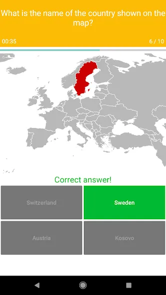 Europe Map Quiz - European Cou [МОД Все открыто] APK Android Screenshot 4