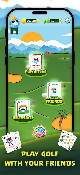 Play Nine: Golf Card Game (Плей Найн) [МОД Unlocked] APK Android Screenshot 1