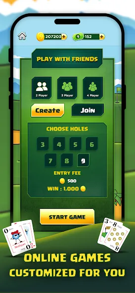 Play Nine: Golf Card Game (Плей Найн) [МОД Unlocked] APK Android Screenshot 5