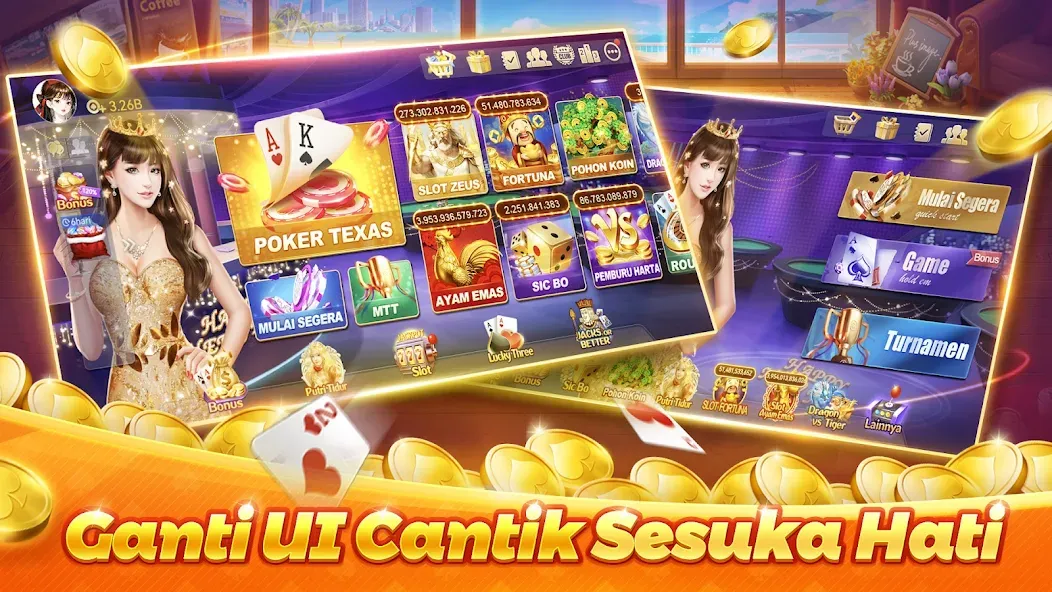 Poker Texas Boyaa (Покер Техас Бояа) [МОД Все открыто] APK Android Screenshot 1