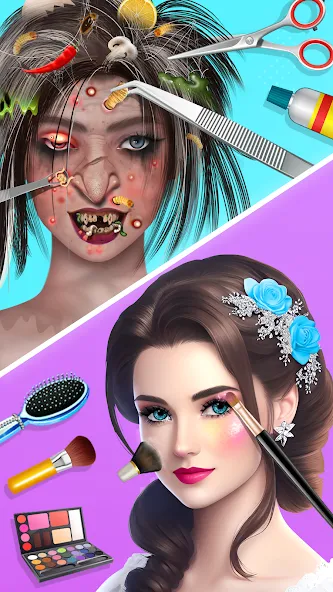 ASMR Doctor Makeup Salon games (АСМР) [МОД Mega Pack] APK Android Screenshot 2