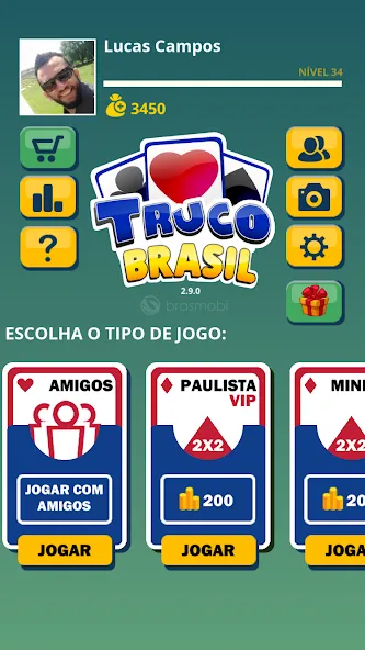 Truco Brasil - Truco online (Труко Бразиль) [МОД Premium] APK Android Screenshot 1
