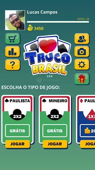 Truco Brasil - Truco online (Труко Бразиль) [МОД Premium] APK Android Screenshot 2