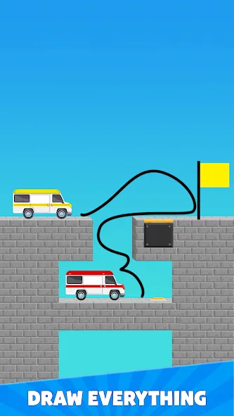 Draw Bridge Puzzle: Brain Game (Драу Бридж Пазл) [МОД Все открыто] APK Android Screenshot 2