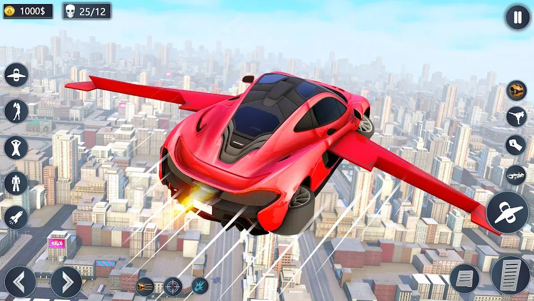 Flying Car Robot Game Car Game [МОД Все открыто] APK Android Screenshot 2