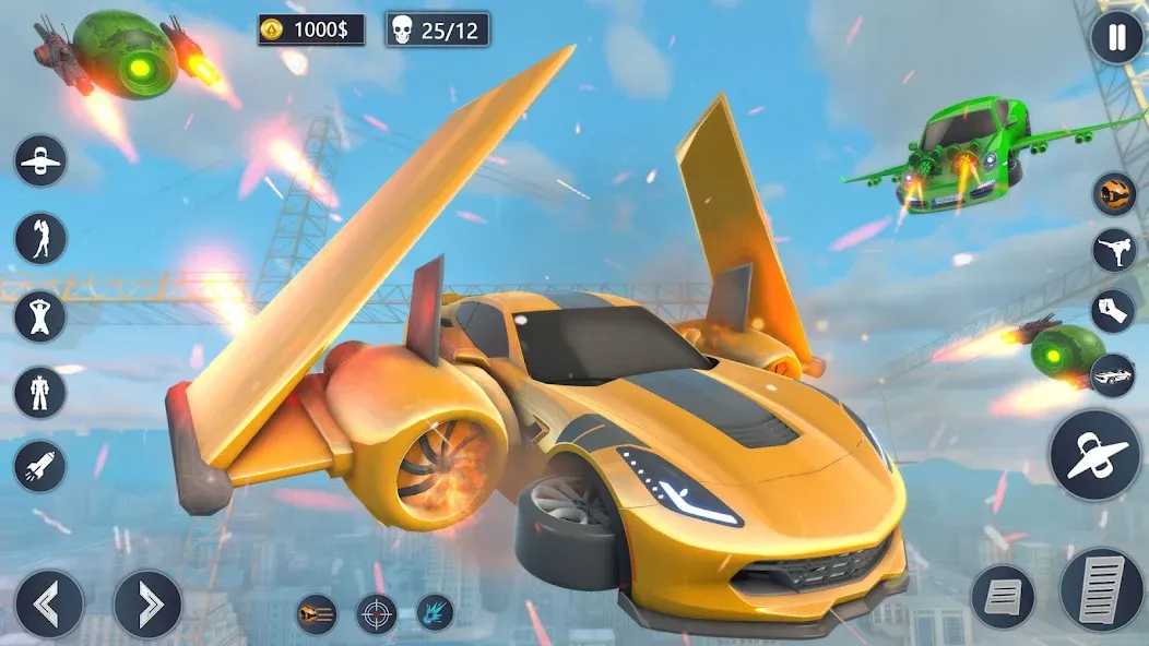 Flying Car Robot Game Car Game [МОД Все открыто] APK Android Screenshot 3