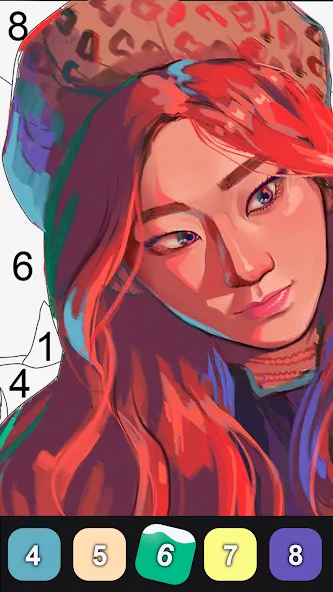 Kpop Paint by Numbers BT21 [МОД Бесконечные монеты] APK Android Screenshot 5