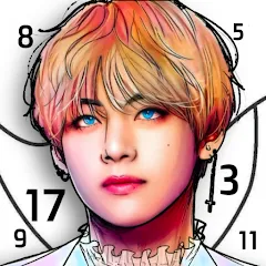 Kpop Paint by Numbers BT21 [МОД Бесконечные монеты] APK Android