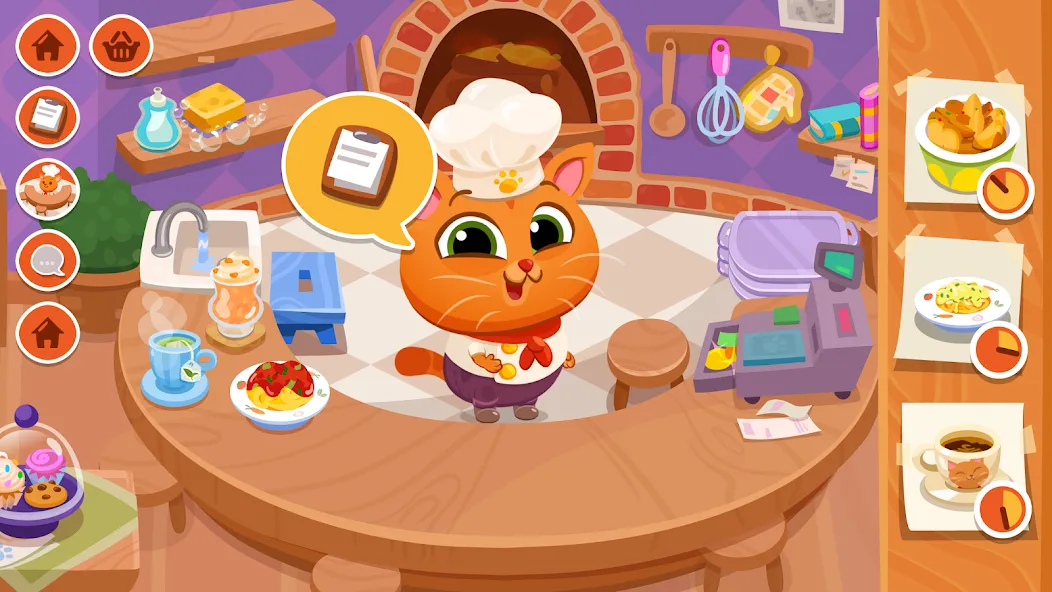 Bubbu Restaurant - My Cat Game (Буббу Ресторан) [МОД Меню] APK Android Screenshot 1