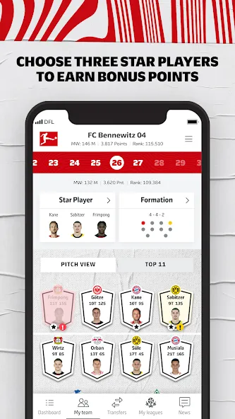 Bundesliga Fantasy Manager (Бундеслига Фэнтези Менеджер) [МОД Premium] APK Android Screenshot 3