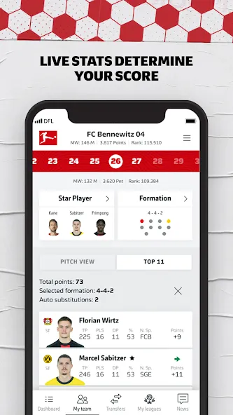 Bundesliga Fantasy Manager (Бундеслига Фэнтези Менеджер) [МОД Premium] APK Android Screenshot 4