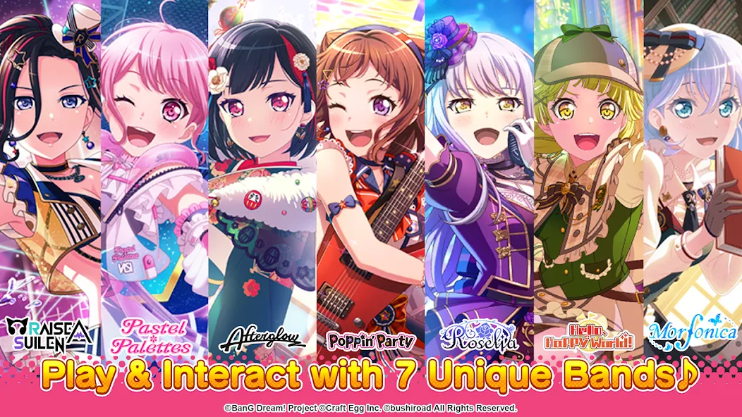 BanG Dream! Girls Band Party! [МОД Бесконечные монеты] APK Android Screenshot 4