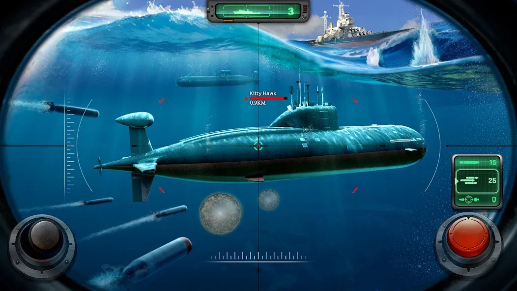 Sea War: Raid (Юбоат) [МОД Много денег] APK Android Screenshot 3