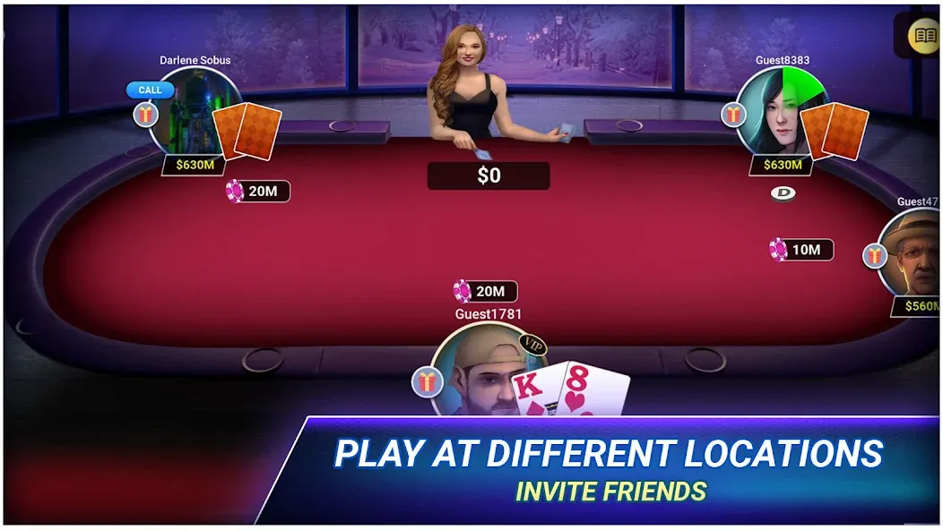 Poker Texas Holdem (Покер Техасский Холдем) [МОД Premium] APK Android Screenshot 3