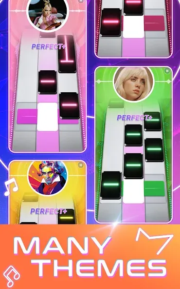 Beat Tiles: Music Game (Бит Тайлс) [МОД Много денег] APK Android Screenshot 1