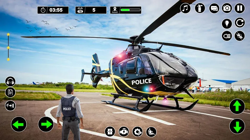Police Helicopter Chase Game [МОД Unlocked] APK Android Screenshot 1