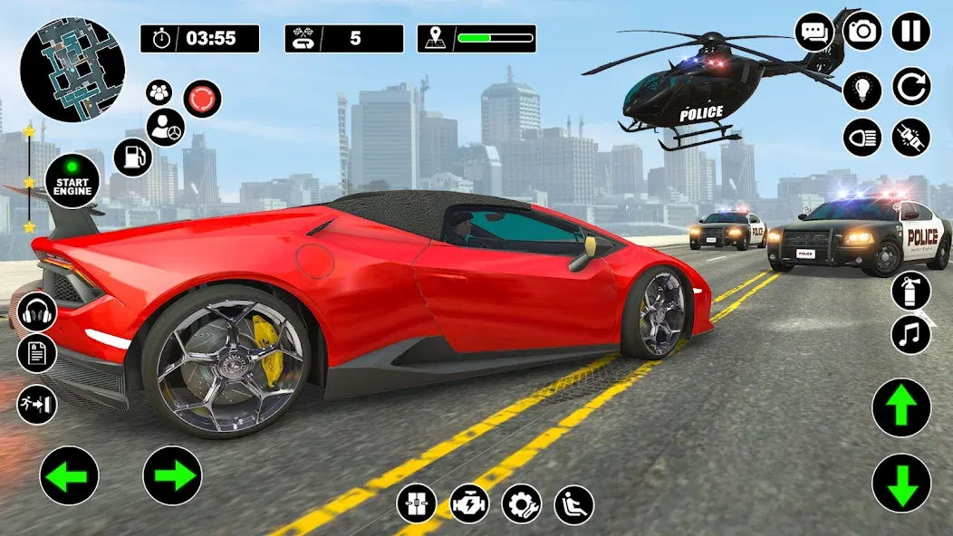 Police Helicopter Chase Game [МОД Unlocked] APK Android Screenshot 4