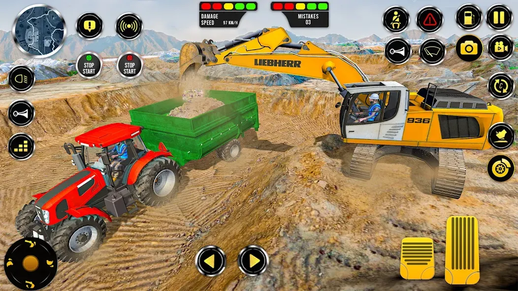 Construction Machine Real JCB [МОД Меню] APK Android Screenshot 1