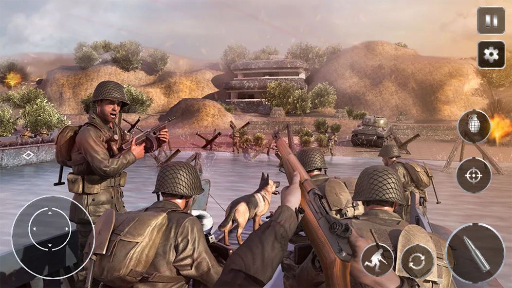 Call Of Courage : WW2 Shooting [МОД Бесконечные монеты] APK Android Screenshot 1
