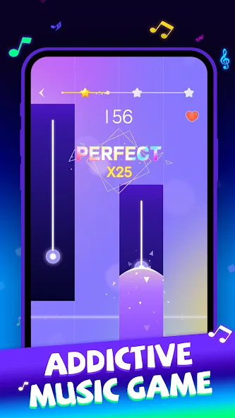 Beat Piano Dance:music game (Маджик Пиано Тайлз) [МОД Меню] APK Android Screenshot 1