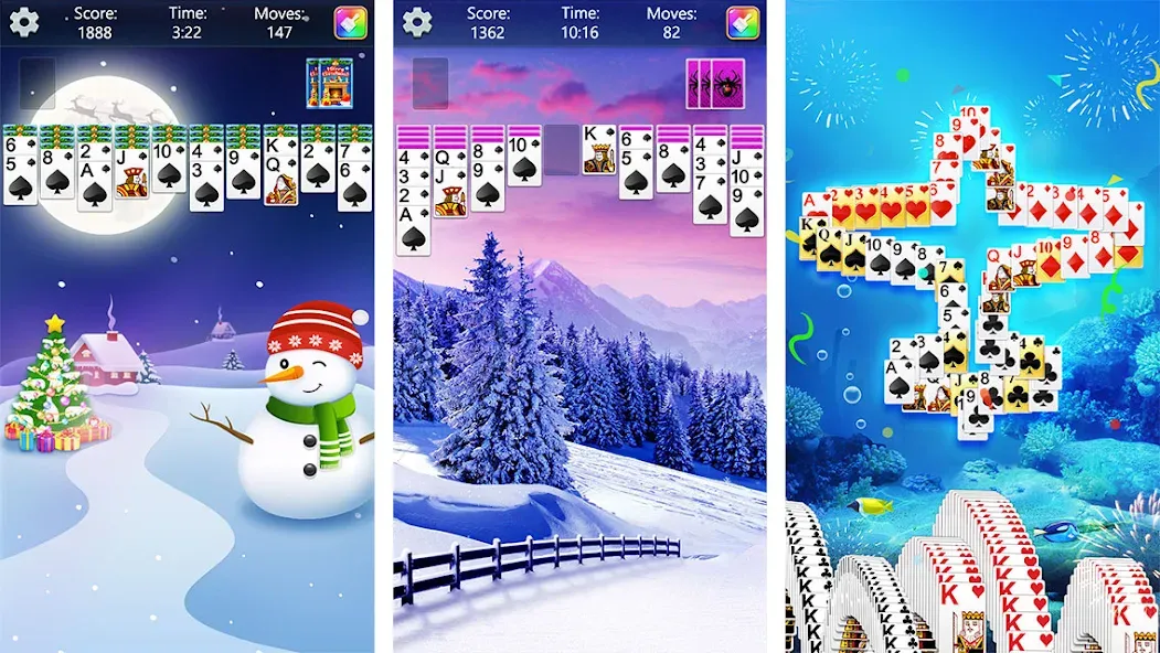 Spider Solitaire Fun (Спайдер Солитер Фан) [МОД Бесконечные монеты] APK Android Screenshot 2