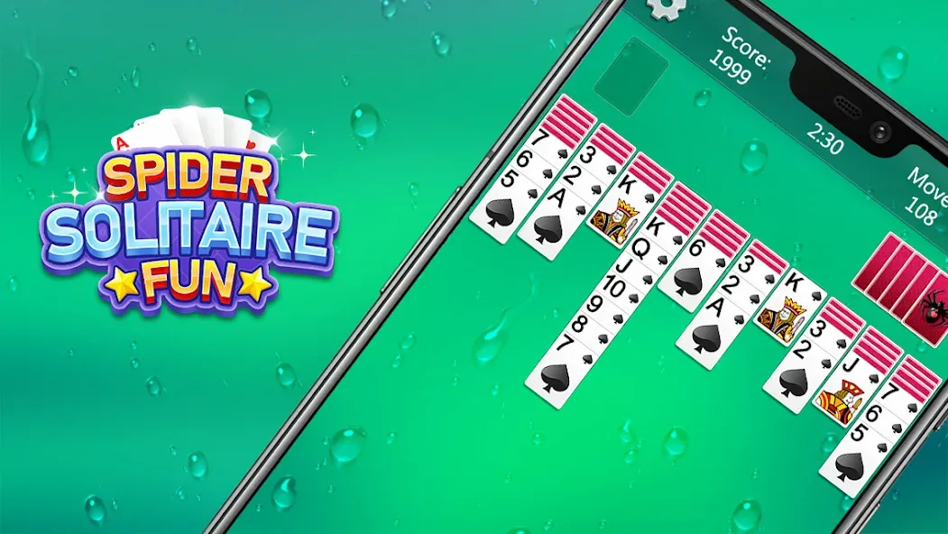 Spider Solitaire Fun (Спайдер Солитер Фан) [МОД Бесконечные монеты] APK Android Screenshot 3